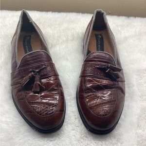 Stacy Adams Brown  Genuine Snake Loafers